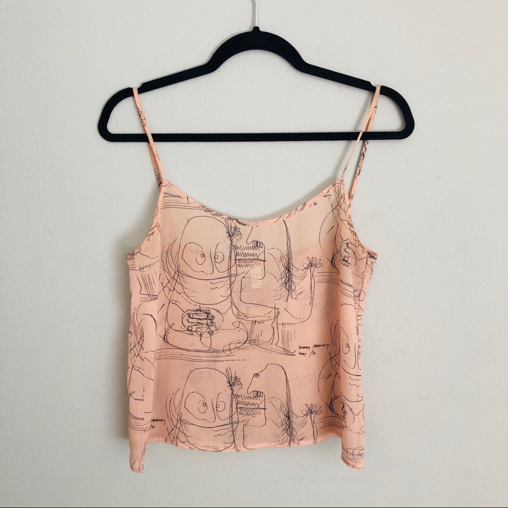 [American Apparel] Pink Chiffon Tank - Picture 2 of 4